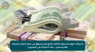 تحديثات اليوم الرسمية تكشف تراجع غير مسبوق في سعر الدولار بصنعاء مقارنة بعدن.. فما تداعياته على اليمنيين؟